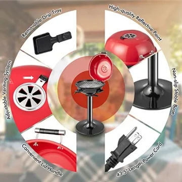 HAPPYGRILL Portable Electric Grill: Perfect for Family BBQs