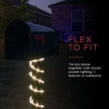 UltraPro LED Rope Lights, 25ft Classic Clear Rope, Warm White Light 3000K, Indoor/Outdoor, Flexible, Linkable, Durable, Rope Lights Outdoor, 54504