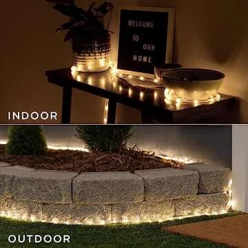 UltraPro LED Rope Lights, 25ft Classic Clear Rope, Warm White Light 3000K, Indoor/Outdoor, Flexible, Linkable, Durable, Rope Lights Outdoor, 54504