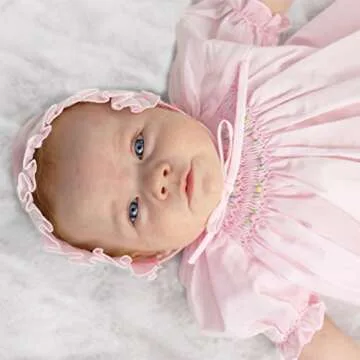 Stylish Petit Ami Newborn Daydress with Embroidery