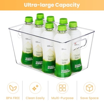 YIHONG Clear Plastic Storage Bins for Ultimate Organization