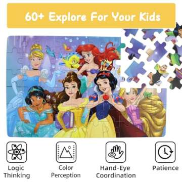 Generic NEILDEN Puzzles for Kids Ages 4-8 Jigsaw Puzzles for Kids Educational Floor Puzzles for Girl...