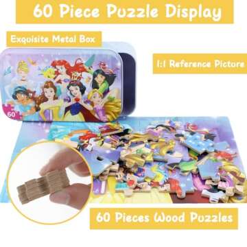 Generic NEILDEN Puzzles for Kids Ages 4-8 Jigsaw Puzzles for Kids Educational Floor Puzzles for Girls 60 Piece Children Jigsaw Puzzles Gift for Girls and Boys, Style 3