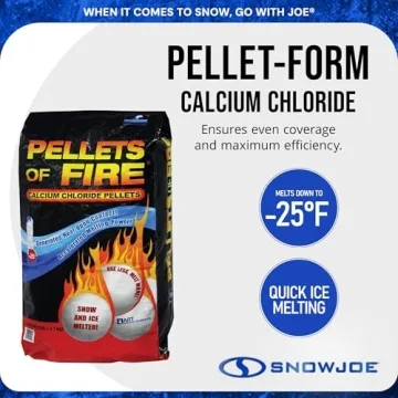 Snow Joe Pellets of Fire Ice Melter for Driveways, Sidewalks, & Concrete, 20 Pounds, Black
