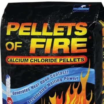 Snow Joe Pellets of Fire Ice Melter for Driveways, Sidewalks, & Concrete, 20 Pounds, Black