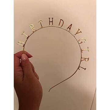 Elehere Birthday Girl Tiara Headband Headpiece Girls Party Hair Accessories, 0.6"*0.3" Letters (Alloy), Princess Tiara Crowns