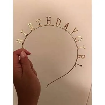 Elehere Birthday Girl Tiara Headband for Girls 0.6 x 0.3 Letters