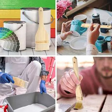 Patelai Flat Hake Brushes - 3 Piece Set for Artists