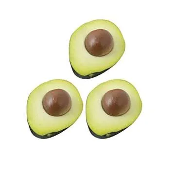 KABAKE 3pcs Artificial Avocados Prop Decor Fake Lifelike Plastic Green Avocado Fruit Vegetable Home ...
