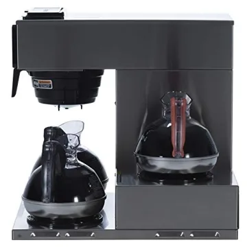 BUNN VP17-3, 12-Cup Low Profile Pourover Commercial Coffee Maker, 3 Lower Warmers, 13300.0003,Silver
