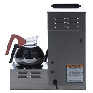 BUNN VP17-3, 12-Cup Low Profile Pourover Commercial Coffee Maker, 3 Lower Warmers, 13300.0003,Silver
