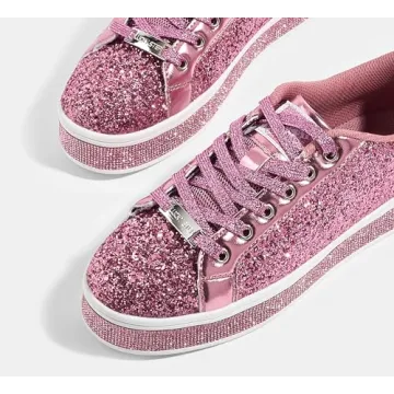 Shop LUCKY STEP Platform Glitter Sneakers for Women
