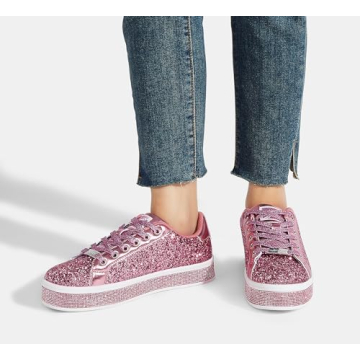 Shop LUCKY STEP Platform Glitter Sneakers for Women