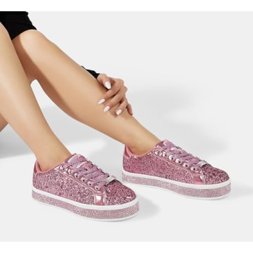 Shop LUCKY STEP Platform Glitter Sneakers for Women