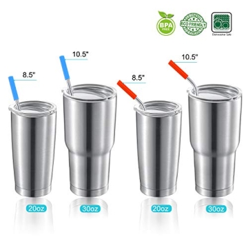 StrawExpert Eco-Friendly 16 Pack Reusable Metal Straws