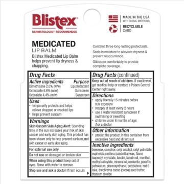 Blistex Medicated Lip Balm with SPF 15 - Hydrating