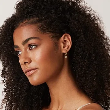 Chic PAVOI Gold Plated Mini Hoop Earrings with Pearl