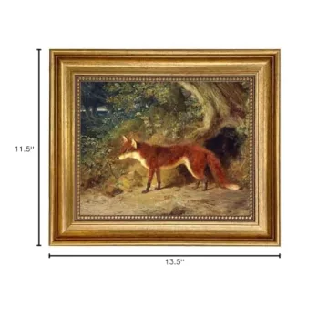 Fox and Feathers 8 x 10” Oil Painting Print on Canvas
