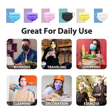 Stylish Assacalynn Pink Face Masks, 50pcs Disposable