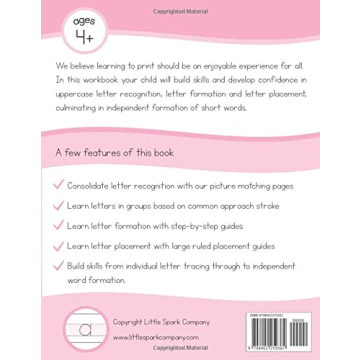 Fun Uppercase Printing Workbook for Kids - Ages 3-6