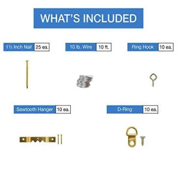 Assorted Picture Hanging Kit - 220 pcs for Easy Wall Decor