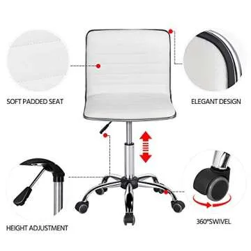 Yaheetech Adjustable Task Chair - Ergonomic Comfortable Seating