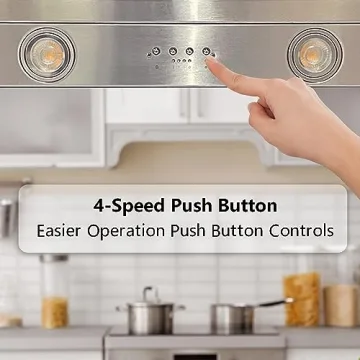 SINDA 42 Inch Built-in Range Hood - 1150 CFM, Quiet & Efficient