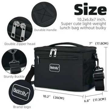 BEIMILY Lunch Box for Men/Women - Stylish Insulated & Leakproof