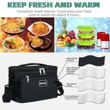 BEIMILY Insulated Lunch Bag for Men and Women