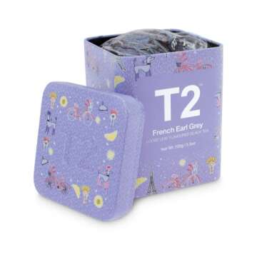 T2 Tea French Earl Grey Loose Leaf Tea in Tin, 3.5 Oz