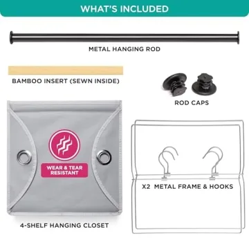 Hold N' Storage Hanging Closet Organizer for Small Spaces