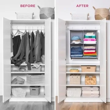 Hold N' Storage Hanging Closet Organizer for Small Spaces