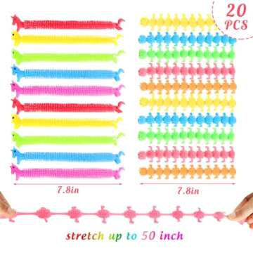 AMOR PRESENT 12PCS Stretchy String Fidget Toys, Colorful Sensory Toys for Stress Relief Party Favors...