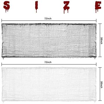Watayo 8 Pack Halloween Creepy Cloth-72 x 30 Inch Scary Spooky Cloth Creepy Gauze-Halloween Stretch ...