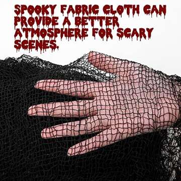 Watayo 8 Pack Halloween Creepy Cloth-72 x 30 Inch Scary Spooky Cloth Creepy Gauze-Halloween Stretch Spider Web Weave Creepy Cloth Fabric Scary Spooky for Halloween Party Decoration
