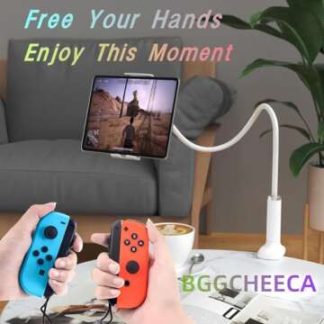 wigmoa K-MT【38.7inch/98cm】 Tablet Phone Holder Table Desk Gooseneck Mount, Mount Holder Clip wit...