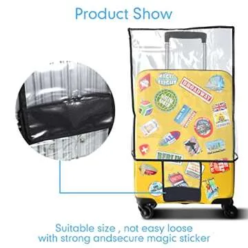 Sadnyy Durable Clear Luggage Cover Set - Waterproof Travel Protection