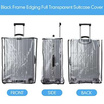 Sadnyy Durable Clear Luggage Cover Set - Waterproof Travel Protection
