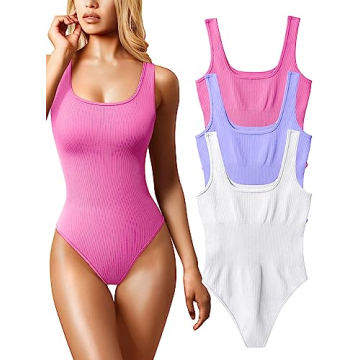 OQQ Women's 3 Piece Stylish Bodysuits for All Occasions