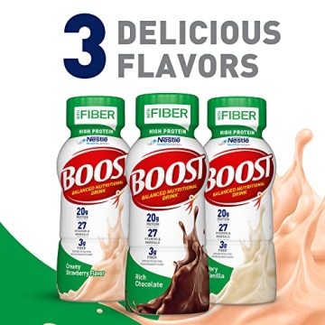 BOOST High Protein Strawberry Nutritional Drink, 24 Pack