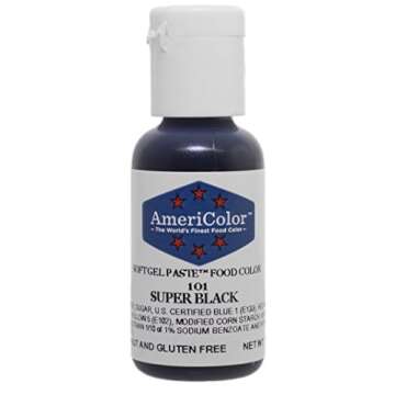 AmeriColor, Super Black, .75 Ounce Bottle, Soft Gel Paste Food Color