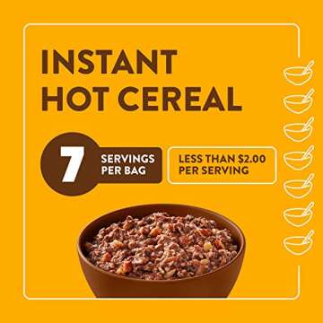 HighKey Snacks Keto Breakfast Food Hot Cereal - Low Carb Instant Oatmeal Substitute - Gluten & Grain Free, Low Sugar Snack - Ketogenic Products, Paleo, High Protein Diet Foods - Cocoa Almond