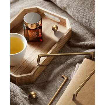 Goo-Ki Antique Brass Cabinet Pulls - Stylish 6 Pack