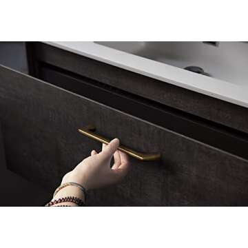 Goo-Ki Antique Brass Cabinet Pulls - Stylish 6 Pack