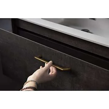 Goo-Ki Antique Brass Cabinet Pulls - Stylish 6 Pack