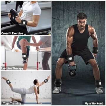 GYMMAGE Ankle Weights, 10Lbs Adjustable Ankle Wrist Weights Set for Men Women, Arm Leg Weights with Removable Weights for Walking, Running, Jogging, Lifting, Home Gym Workout Exercises, 2 Pack