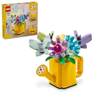 LEGO 3 in 1 Flowers in Watering Can Set - Creative Toy