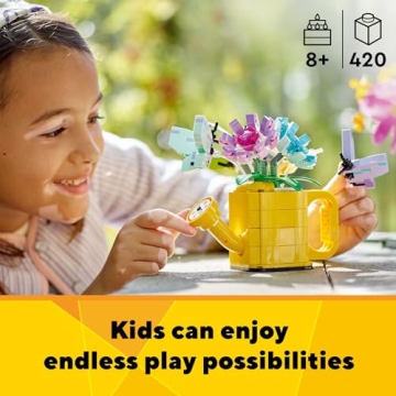 LEGO 3 in 1 Flowers in Watering Can Set - Creative Toy
