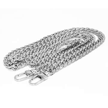 WEICHUAN 47" DIY Iron Flat Chain Strap Handbag Accessories Purse Straps Shoulder Cross Body Replacem...