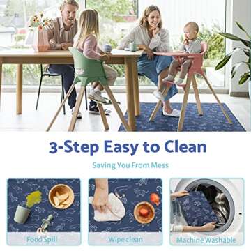 Baby Splat Mat: 50.4" Waterproof and Wipeable